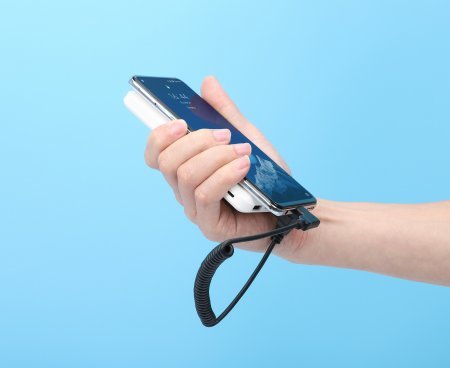 Manhattan Spiralcable Usb-A Auf Usb-C Ladecable 1m Negro