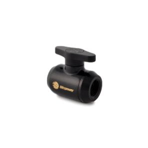 Bitspower Absperrhahn 2x Ig 1 4 Pulgadas, Negro Asa - Negro Mate
