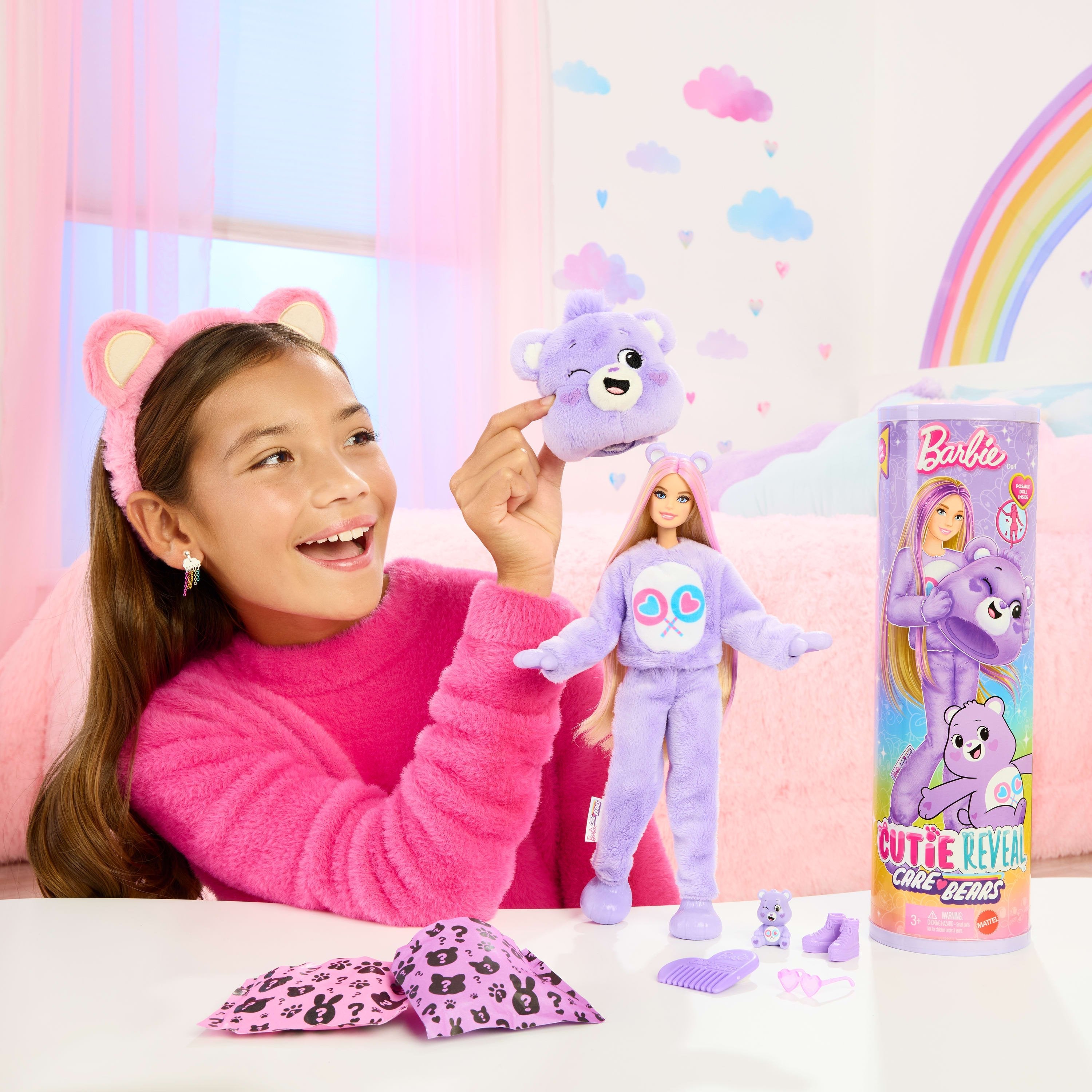 Mattel Barbie Cutie Reveal Care Bears Series - Share Bear, Figura De Juguete Jcn94