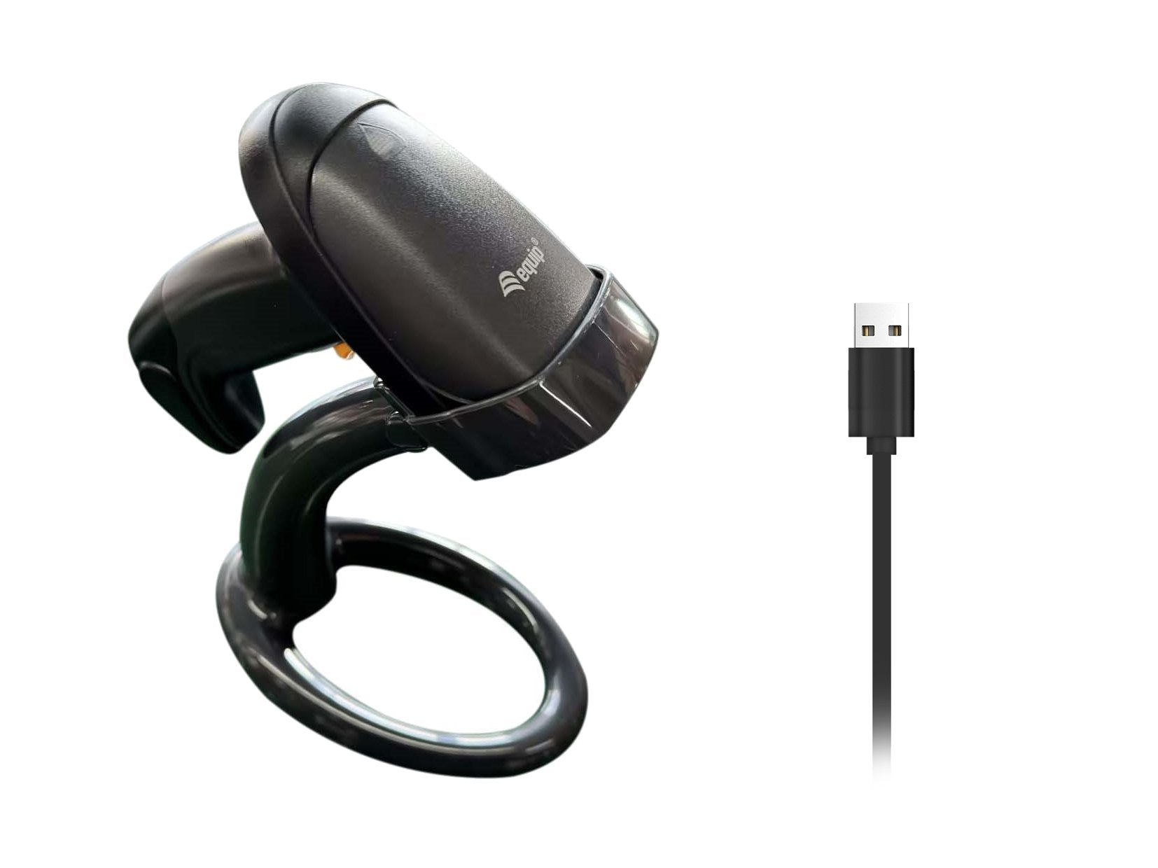 Equip Escáner Manual De Código De Barras Láser Inalámbrico Usb Negro