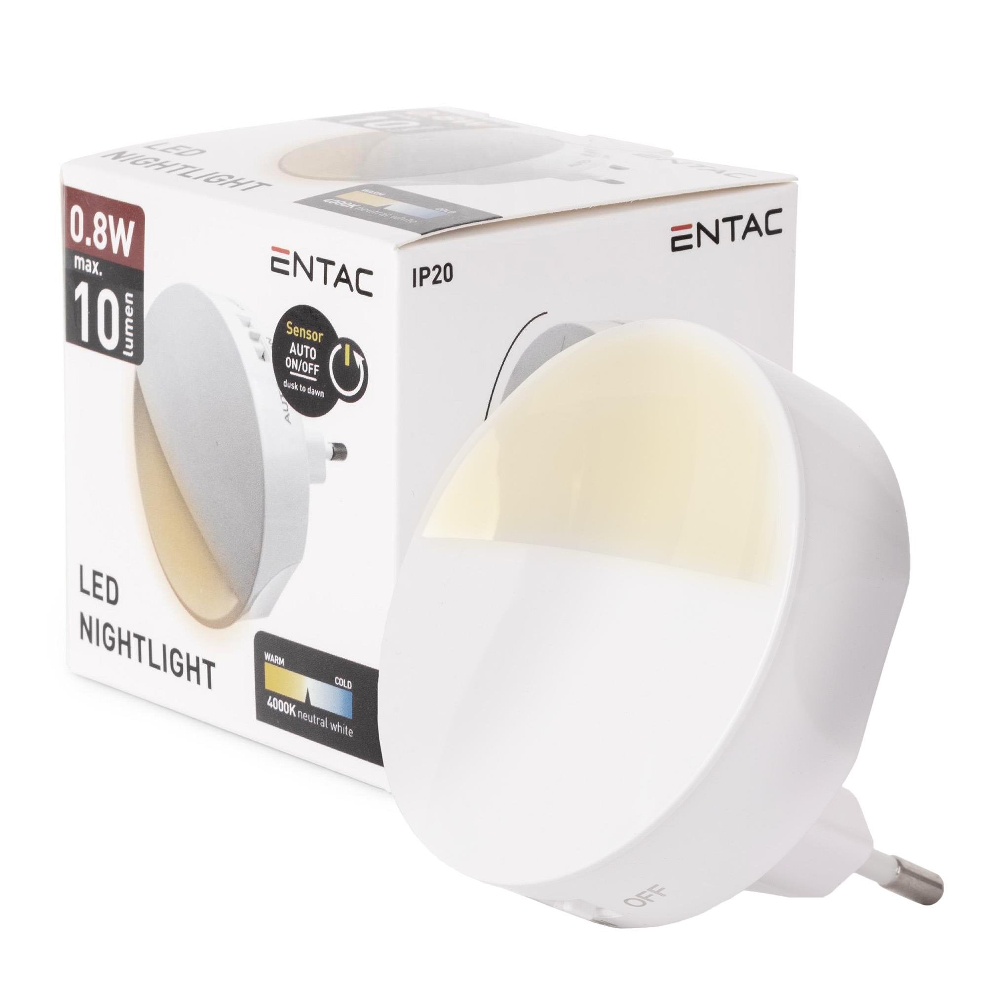 Entac Nachtlicht 0,8w Cds Dämmerungssensor Ohne Pir Sensor