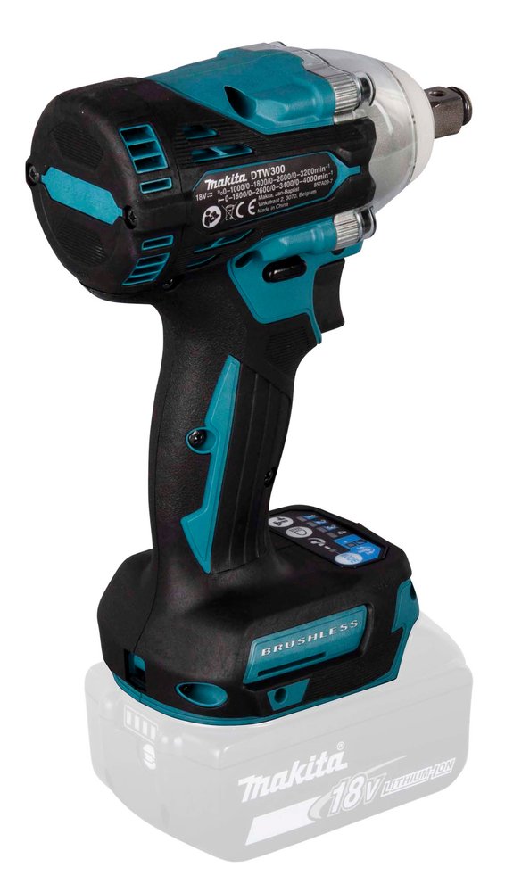 EAN 0088381898003 - Makita DTW300Z destornillador eléctrico y llave de impacto 3200 RPM Negro, Azul imagen 6