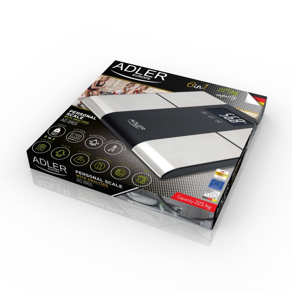 EAN 5902934838702 - Adler AD 8165 báscula de baño Rectángulo Negro, Gris Báscula personal electrónica imagen 9