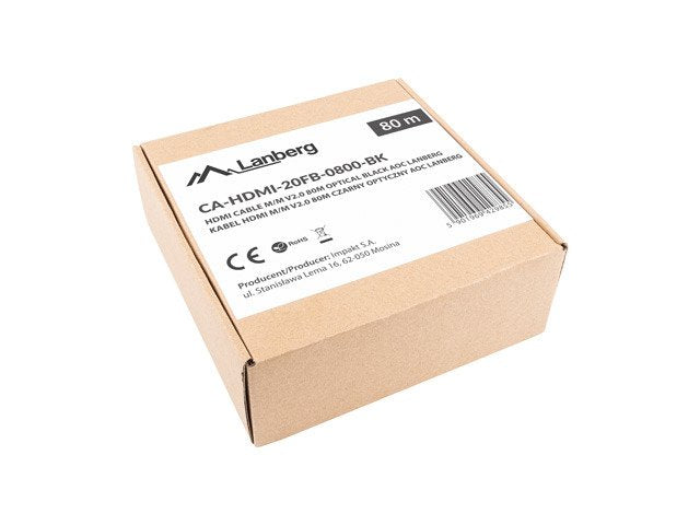 EAN 5901969429855 - Lanberg CA-HDMI-20FB-0800-BK cable HDMI 80 m HDMI tipo A (Estándar) Negro, Plata imagen 5