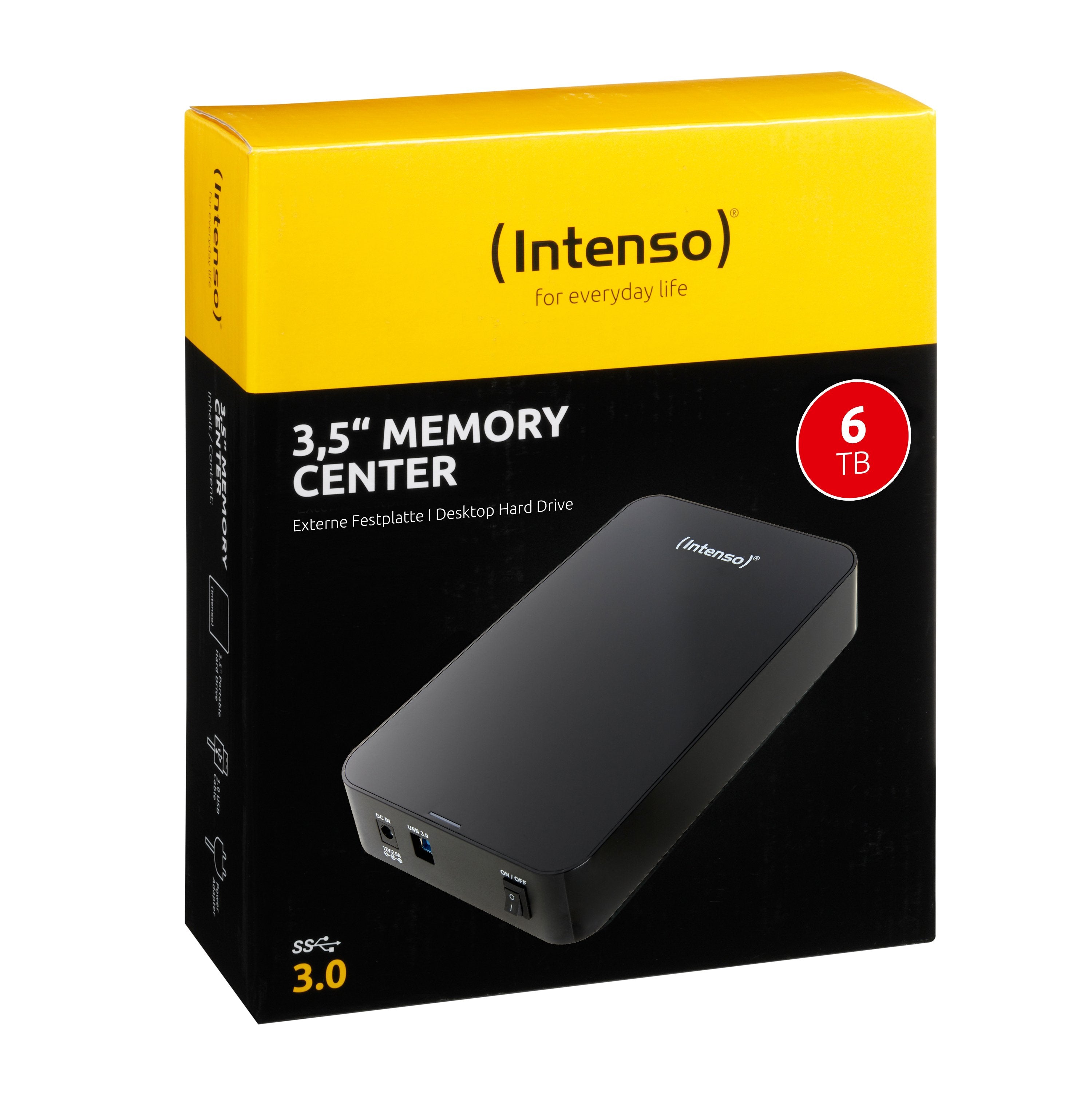 EAN 4034303025459 - Intenso Memory Center disco duro externo 6 TB 5400 RPM 3.5" USB tipo A 3.2 Gen 1 (3.1 Gen 1) Negro imagen 3