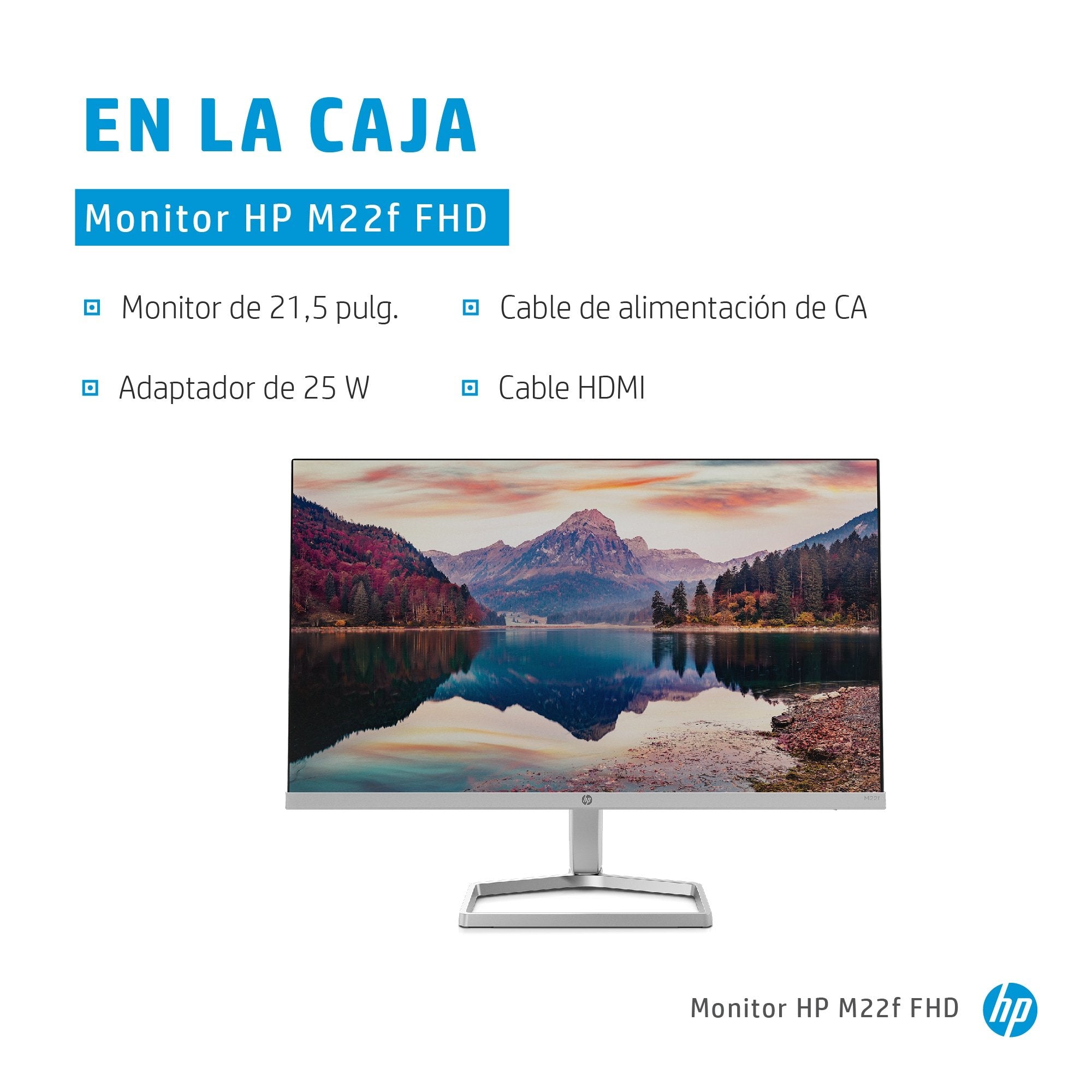 Monitor Hp M22f 21.5" Fhd 5ms Vga Hdmi 1920x1080 Cable Hdmi Incluido