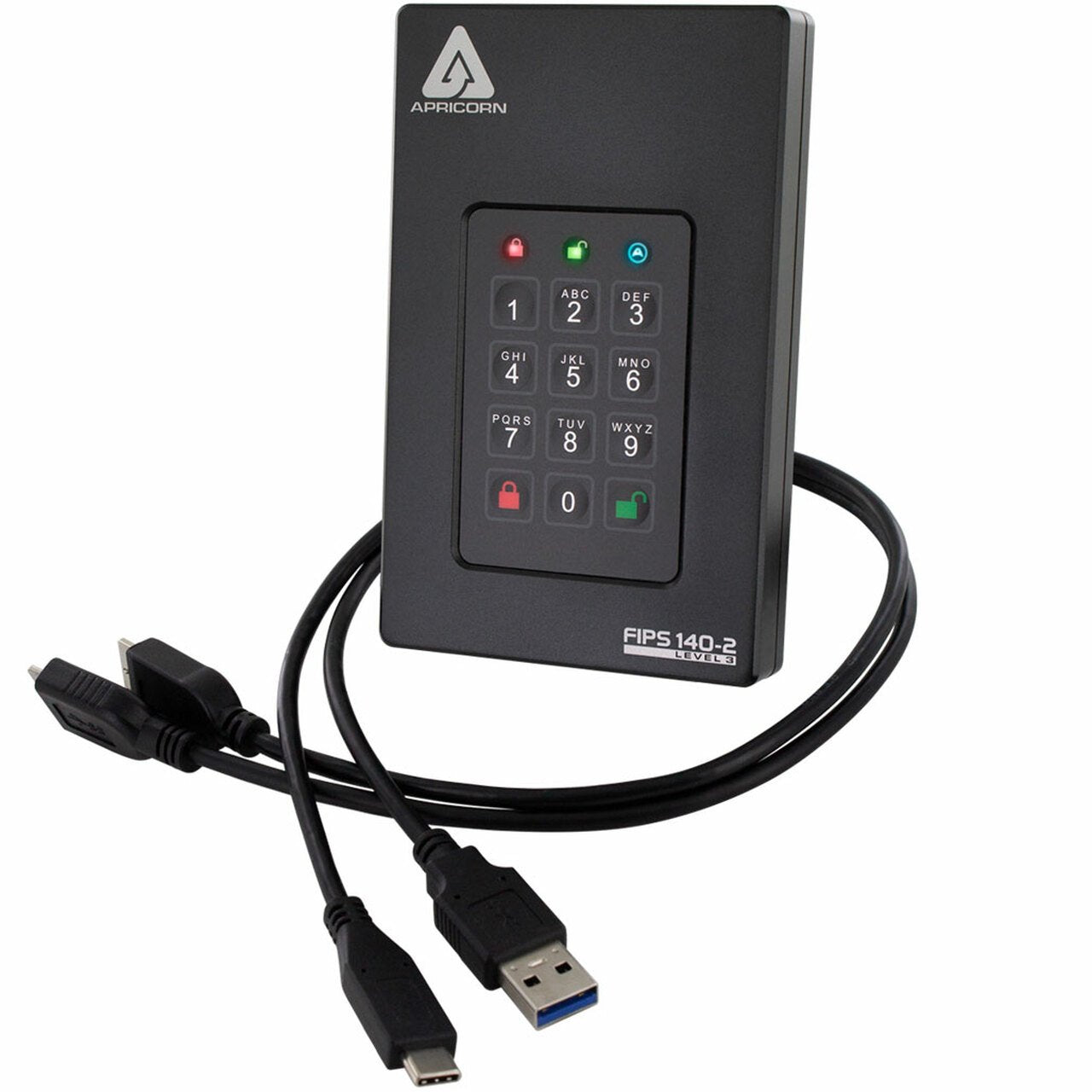Apricorn Festplatte Aegis Fortress L3 - 1 Tb - Usb 3.1 - Negro