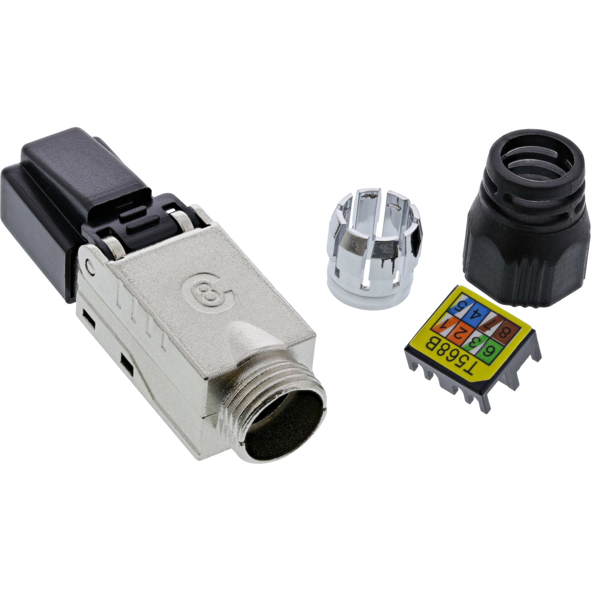 Conector Inline Rj45 Cat.8.1 2000mhz, Instalable En Campo, Blindado, Con Tapa Roscada