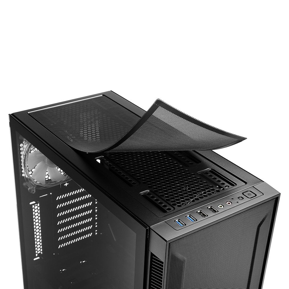 Caja Pc Sharkoon Tg6m Atx 2xusb3.0 2xusb2.0 Sin Fuente Rgb