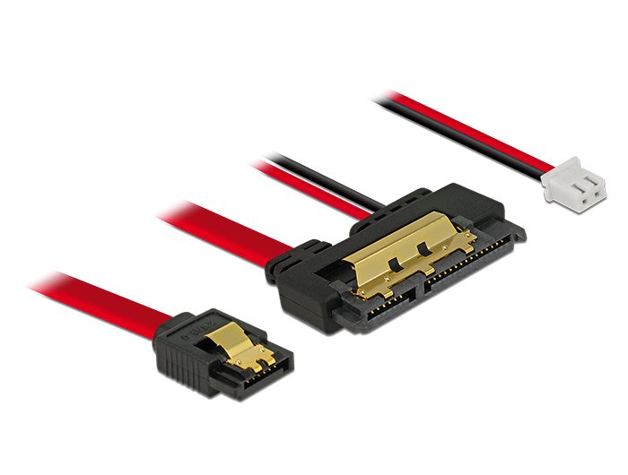 Delock Cable Sata 6 Gb/S 7 Pin Hembra + Power 2 Pin Hembra > Sata 22 Pin Hembra