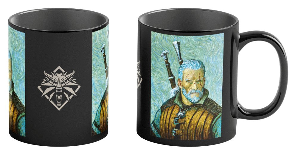 Taza Termoactiva Good Loot Game Art Crónicas The Witcher Geralt & Vincent Van Gogh