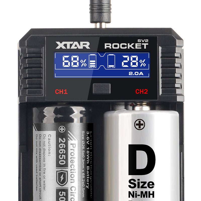 Xtar Cargador Carga Rapida Baterias Ion-Litio/Ni-M