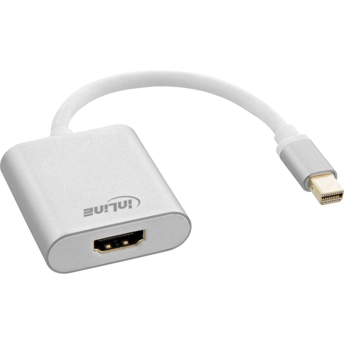 Adaptador Inline Mini Displayport Hdmi Aluminio Con Audio, 4k/60hz, Blanco, 0,15 M