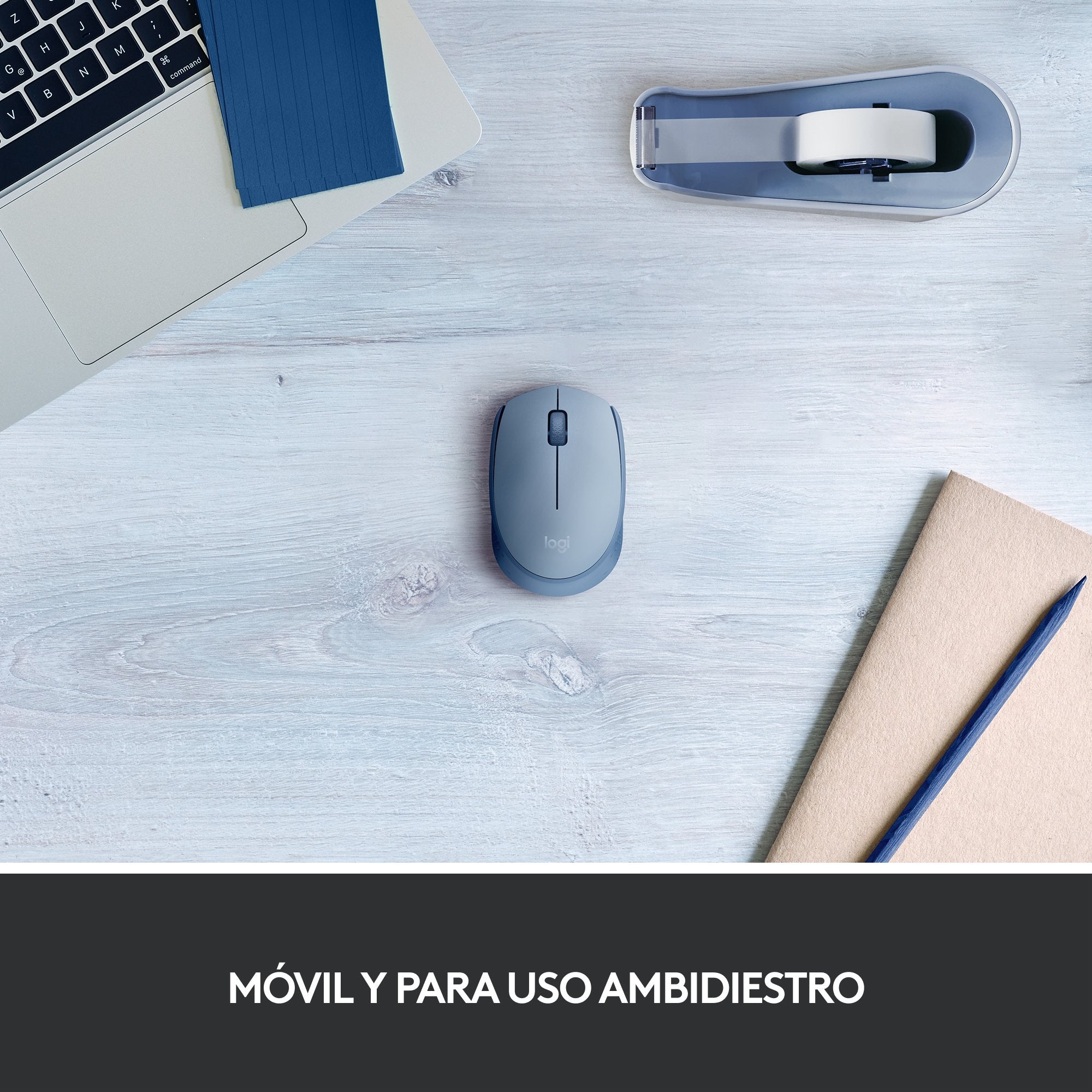 Logitech M171 Ratón Inalámbrico Gris Azulado 910-006866
