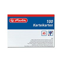 Herlitz 1150507 Ficha Blanco A5 100 Pieza(S)