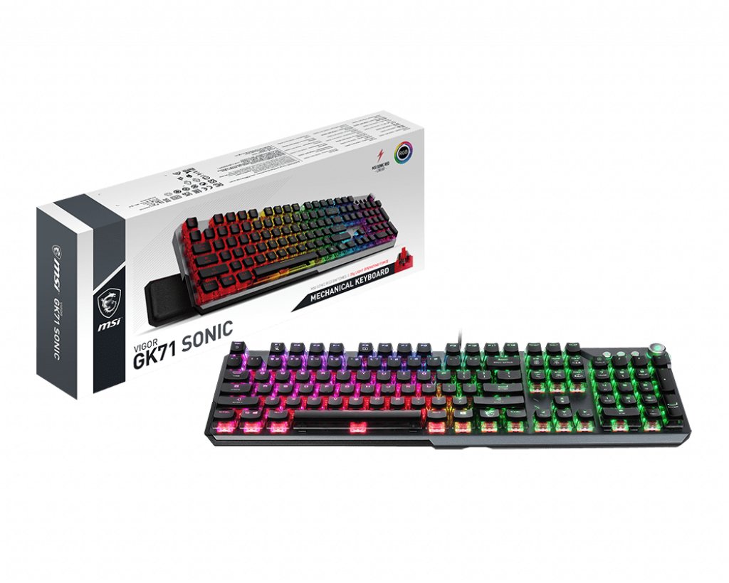 Teclado Gaming Msi Vigor Gk-71 Sonic Rojo