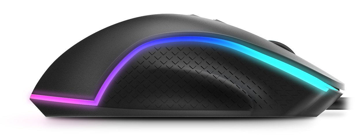 Raton Optico Krom Keos Gaming Rgb 6400dpi/Rgb Rainbow/7 Botones/Usb Nxkromkeos