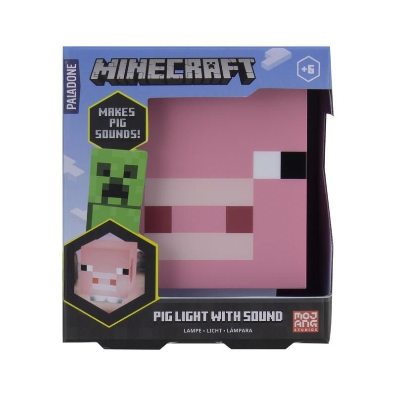 Lampara Paladone Minecraft Cerdito Musica Incorporada