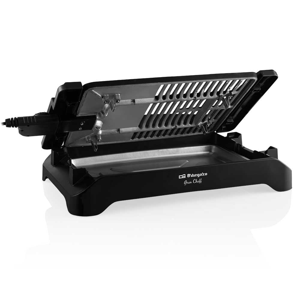 Orbegozo Bc 4000 Barbacoa Electrica De Sobremesa - Potente Y Versatil Para Grandes Reuniones - Doble Zona De Grill Y