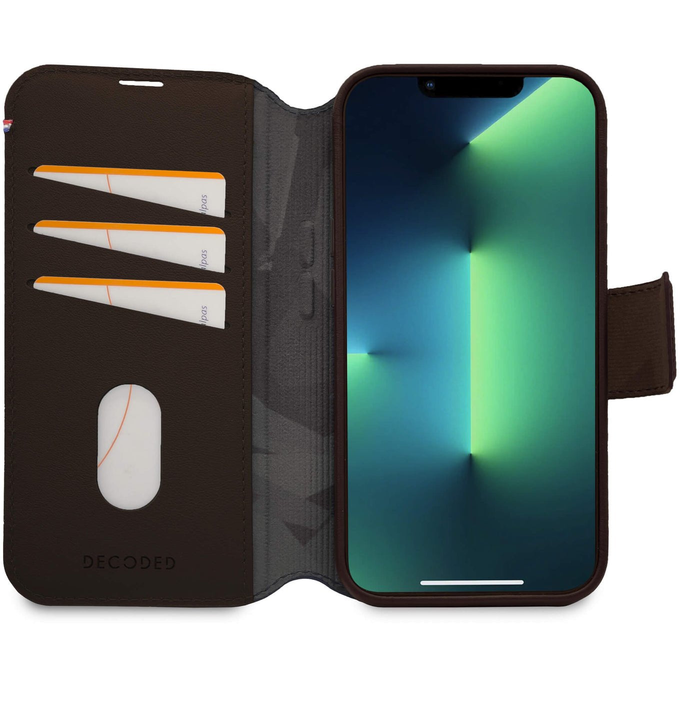 EAN 8720593006525 - Decoded D23IPO14MDW5CHB funda para teléfono móvil 17 cm (6.7") Funda cartera Marrón imagen 5