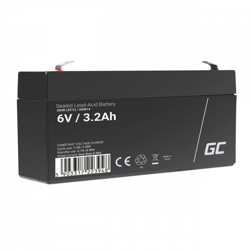 EAN 5903317223948 - Green Cell AGM14 batería para sistema ups Sealed Lead Acid (VRLA) 6 V 3,2 Ah imagen 1