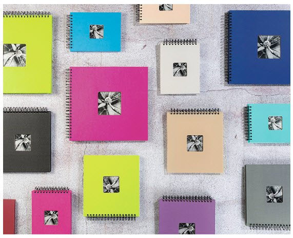 Hama Fine Art Spiral Pink 24x17 50 Black Pages 113674