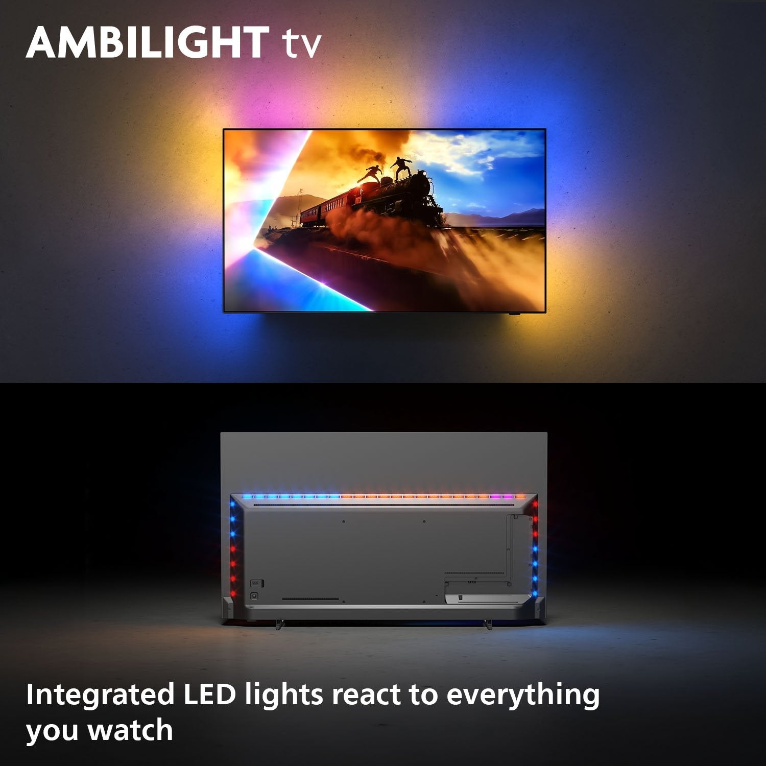 Televisior 194cm 77" (3840x2160) Philips 77oled760 12 16:9 Oled 120hz 4x Hdmi 2.1 3x Usb 3-Seitiges Ambilight P5 Ai Engine Wi-Fi Azultooth Anthracite Gris