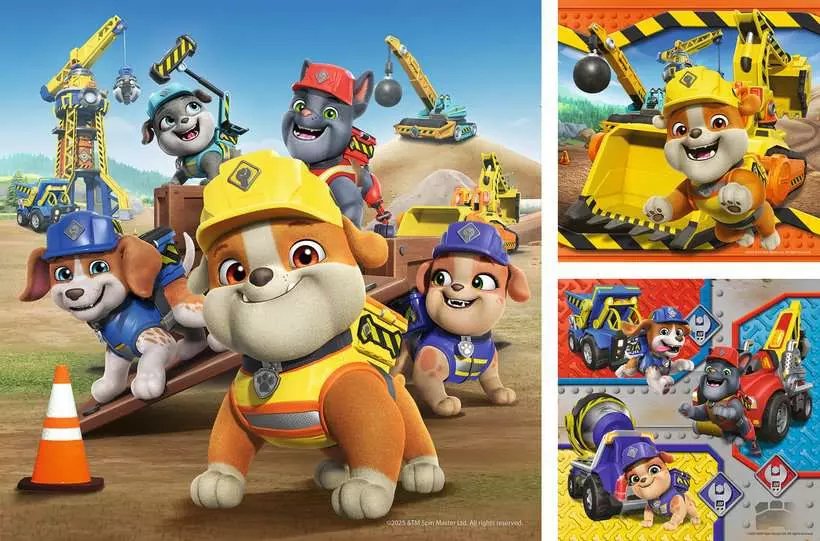 Ravensburger Kinder Puzzle Rubble & Crew Vehículos Que Trabajan 3x 49 Piezas 12004168