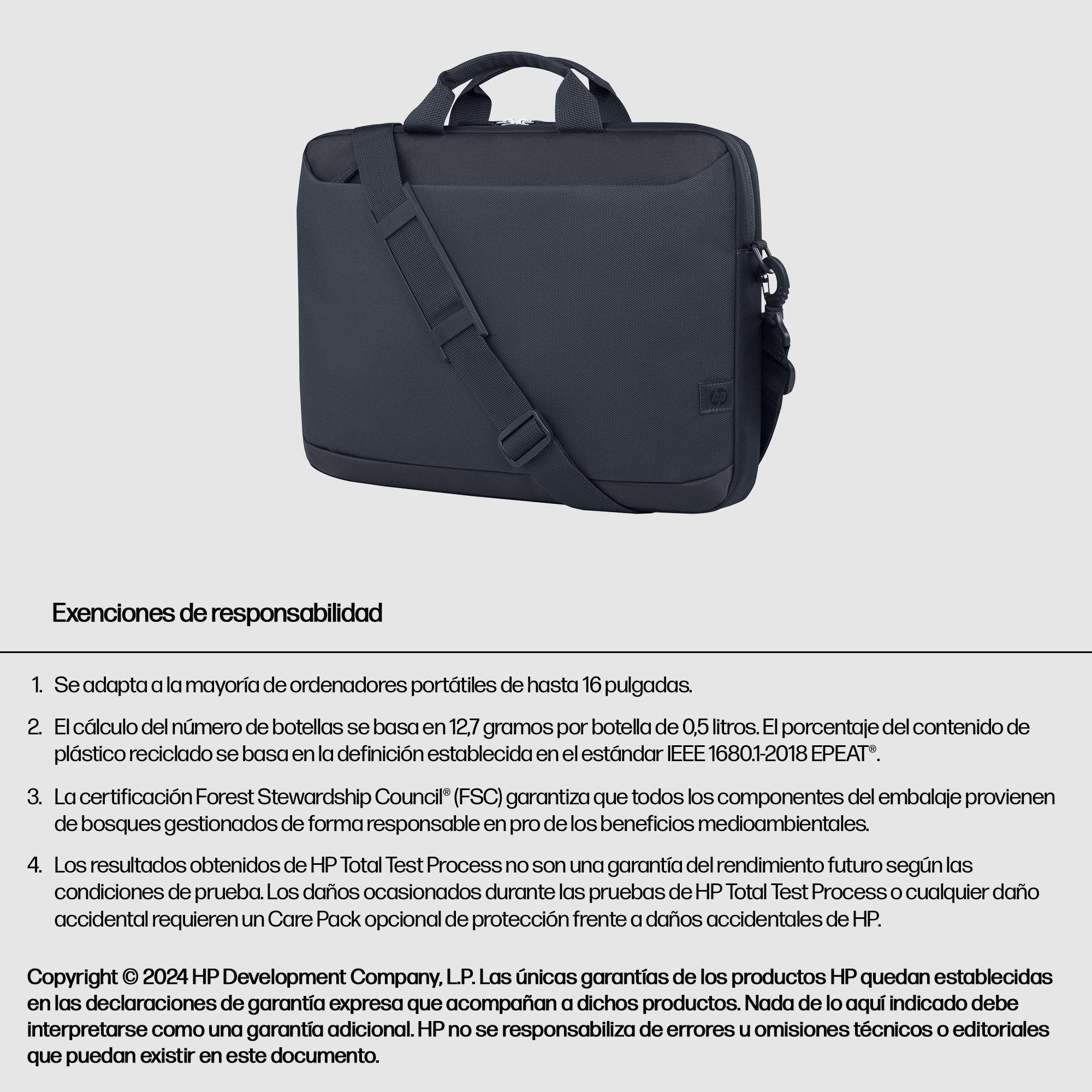 EAN 0198415072726 - HP Everyday 16 Odyssey Gray Laptop Briefcase 40,9 cm (16.1") Gris imagen 7