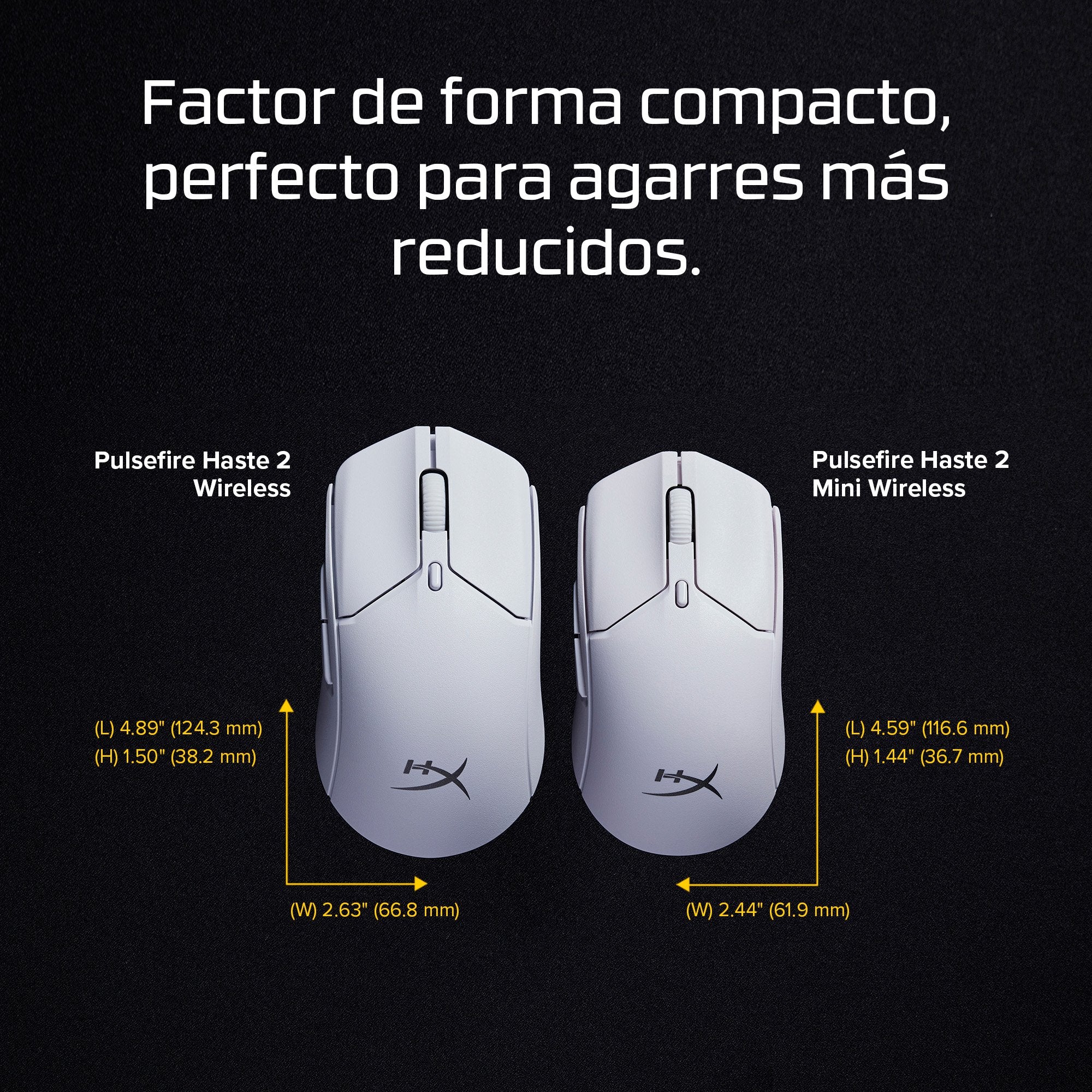 EAN 0197192120224 - HyperX Pulsefire Haste 2 Mini Wireless White Gaming Mouse ratón Juego Ambidextro RF Wireless + Bluetooth imagen 3