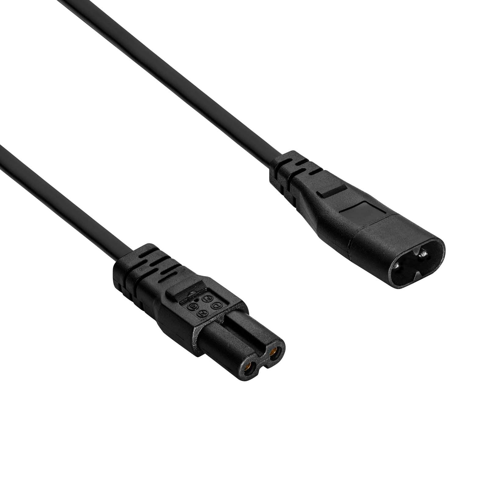 Cable Akyga De Alimentacion Ak-Rd-08a Extension Eight Cca Iec C7 Iec C8 1.5m