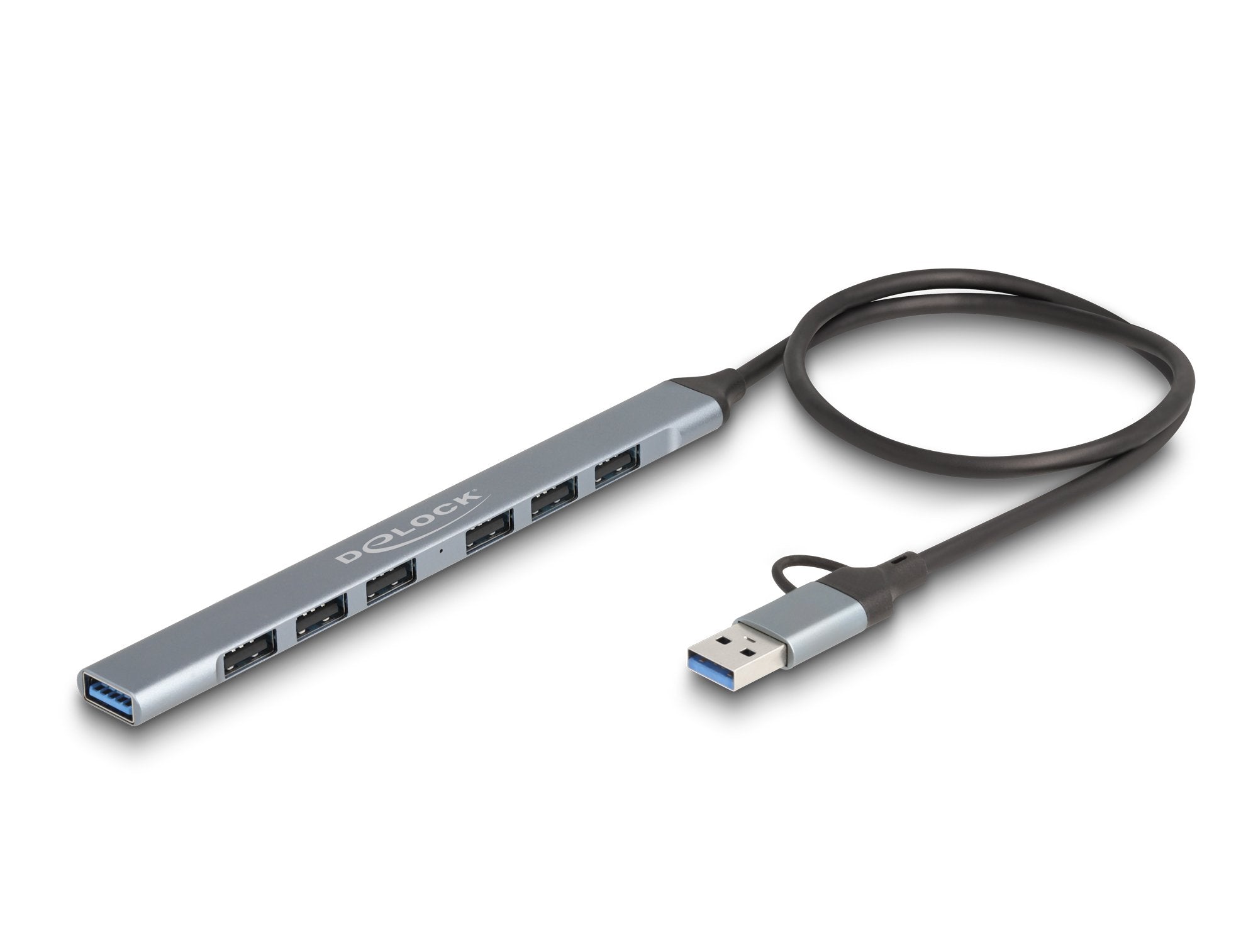 Hub Delock 7 Port Slim Usb Con Usb Type-C Oder Usb Typ-A