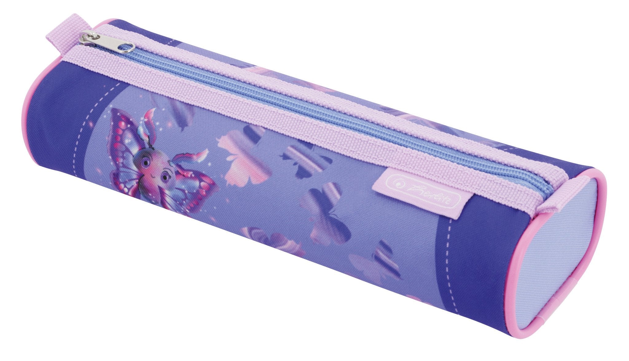 Herlitz Loop Plus Butterfly Paradise Juego De Mochila Escolar Chica Poliéster Lila, Rosa