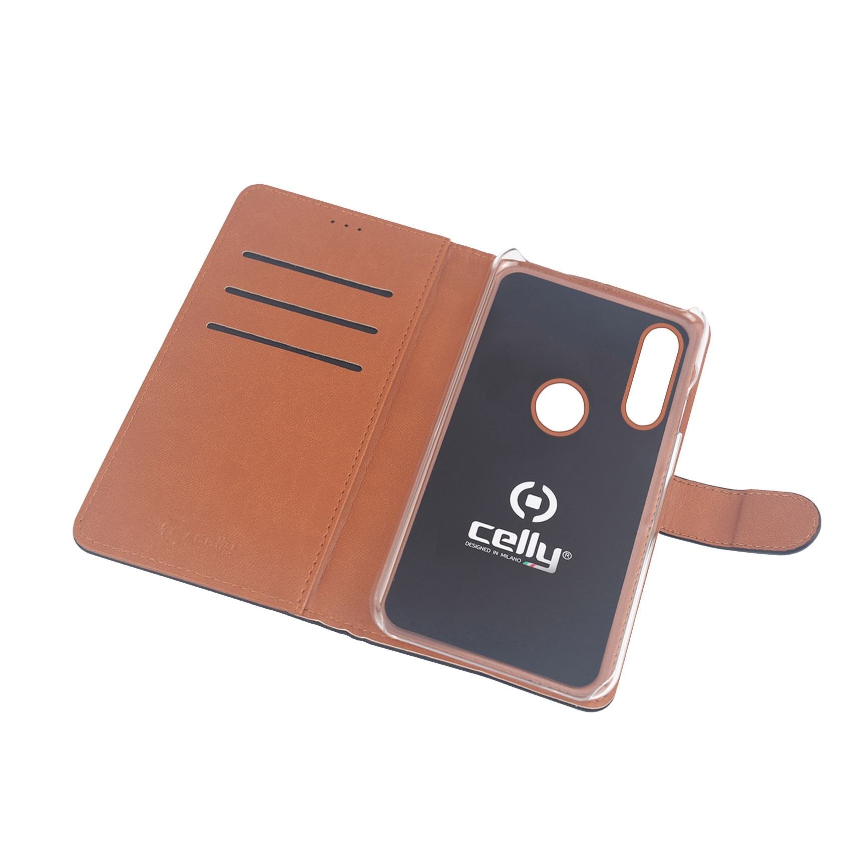 EAN 8021735747857 - Celly WALLY820 funda para teléfono móvil 15,8 cm (6.21") Funda cartera Negro, Marrón imagen 3
