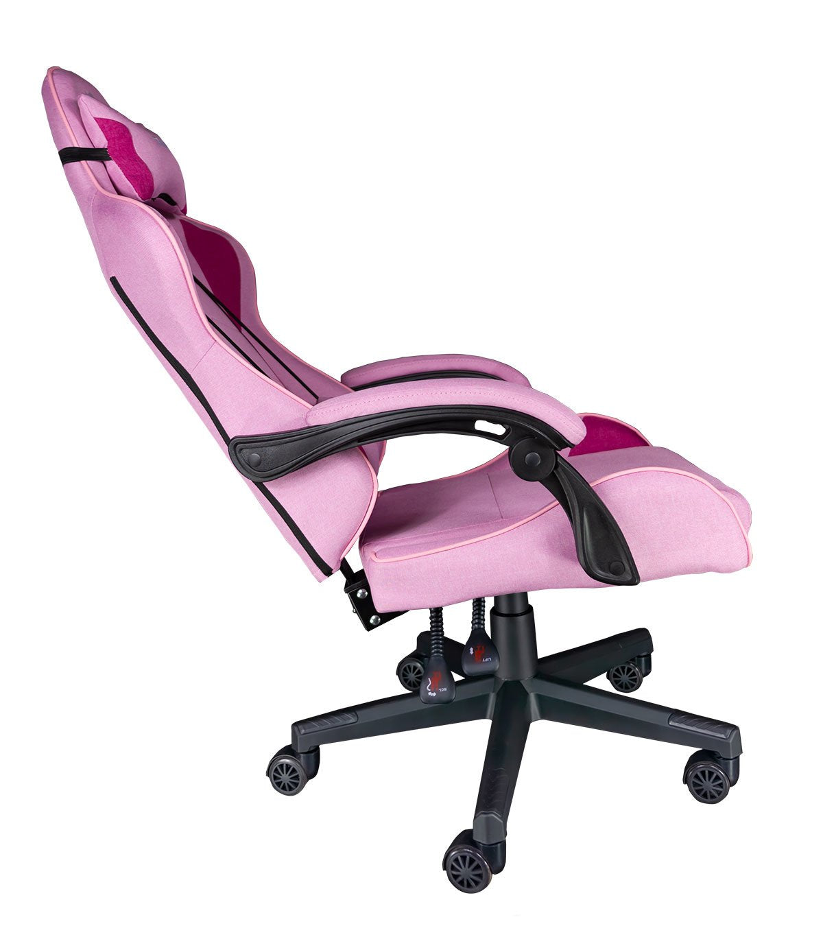 Talius Silla Hornet Gaming Negra/Rosa, Butterfly, Base Nylon, Ruedas Nylon