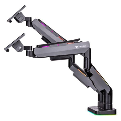 Soporte Thermaltake Dual Rgb Gaming Monitor Arm Para Monitor Negro, Para Monitores De 17" - 35" Gea-Msr-Dmsblk-01