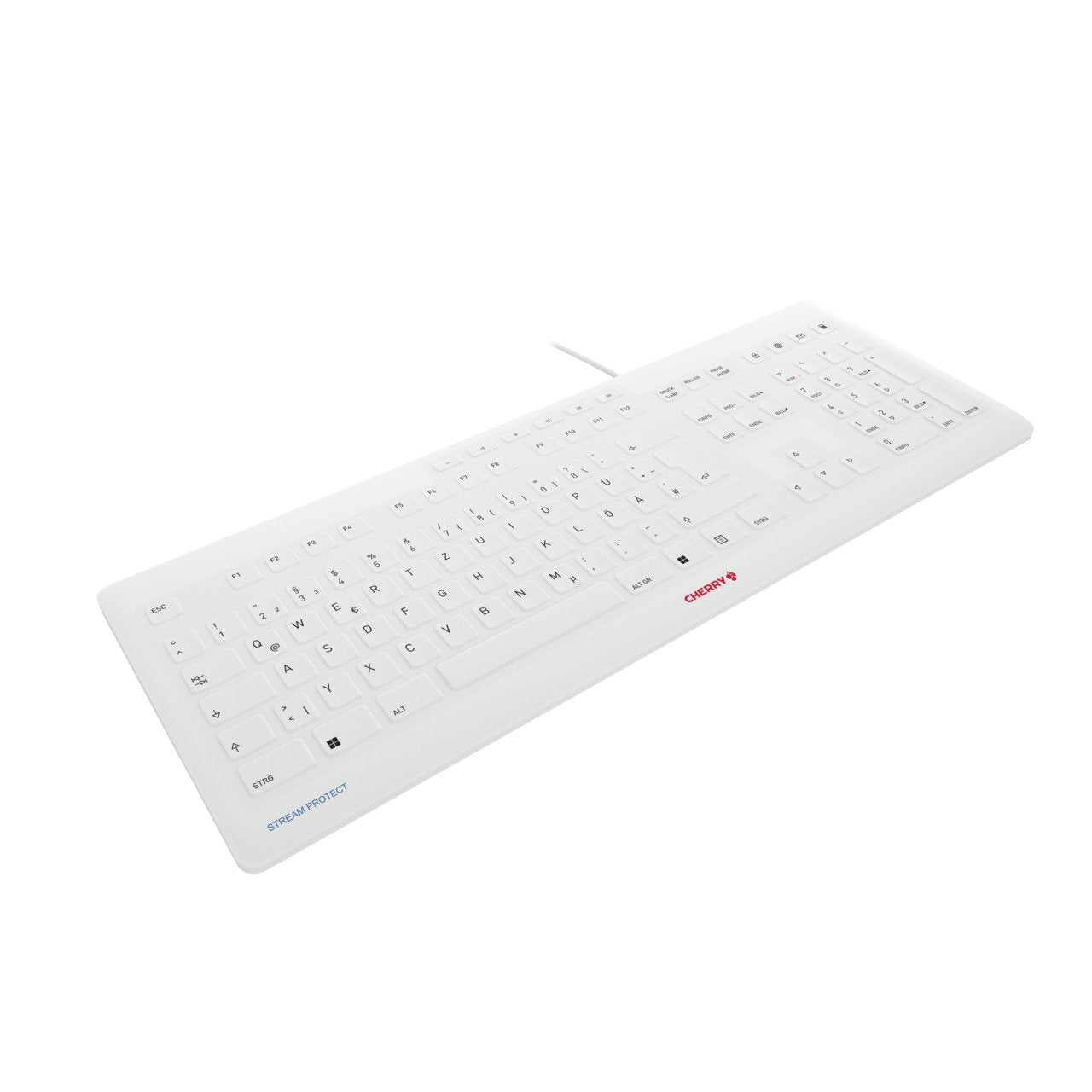 Teclado Alemán Cherry Stream Usb Qwertz Gris