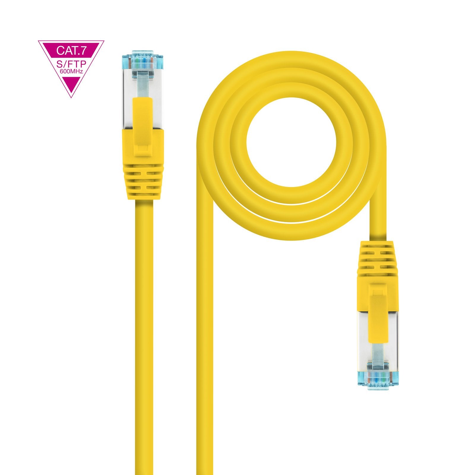 EAN 8433281011663 - Nanocable 10.20.1700-Y cable de red 0,5 m Cat7 SF/UTP (S-FTP) imagen 1