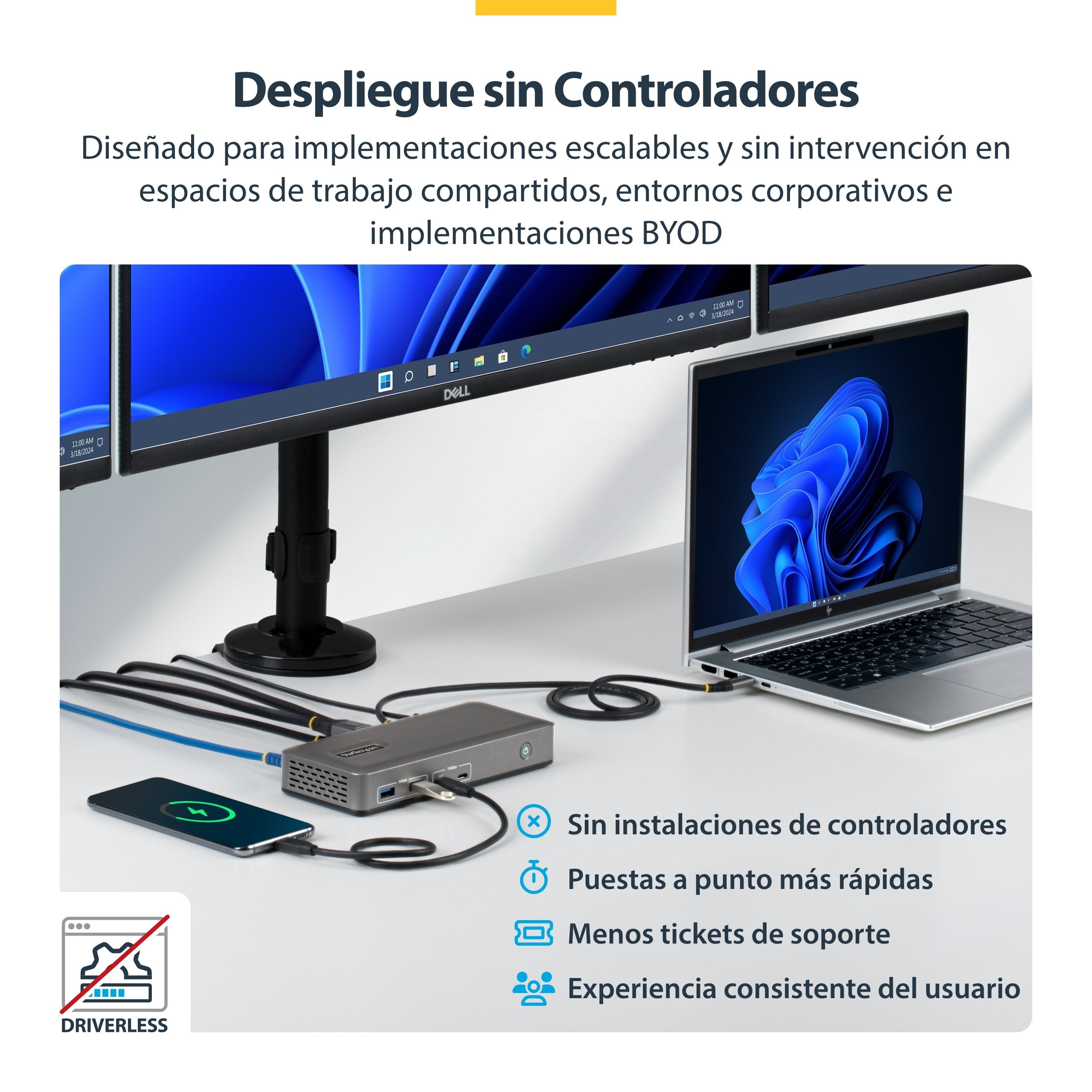 EAN 0065030921817 - StarTech.com 199UE-USBC-DOCK base para portátil y replicador de puertos Alámbrico USB 3.2 Gen 2 (3.1 Gen imagen 5