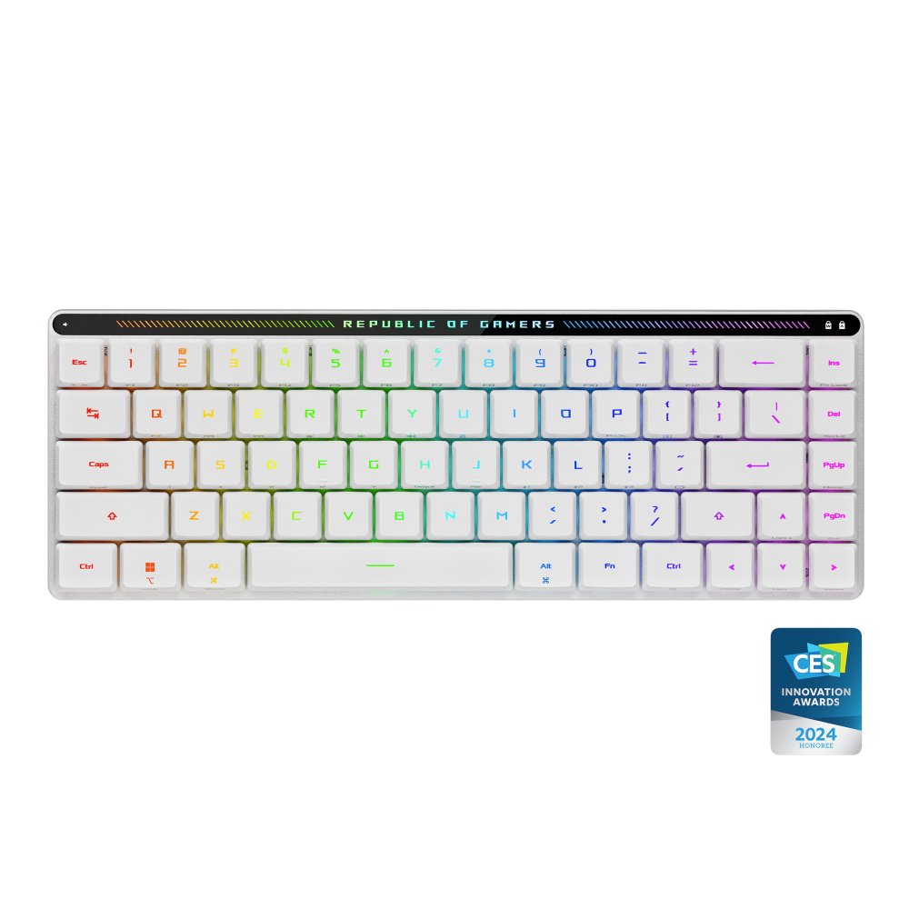 EAN 4711387334386 - ASUS 90MP03EC-BKSA10 teclado Juego USB + RF Wireless + Bluetooth Blanco imagen 10