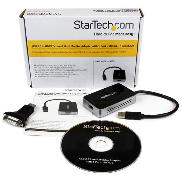 EAN 0065030850629 - StarTech.com USB32HDEH Adaptador gráfico USB 1920 x 1200 Pixeles Negro imagen 5