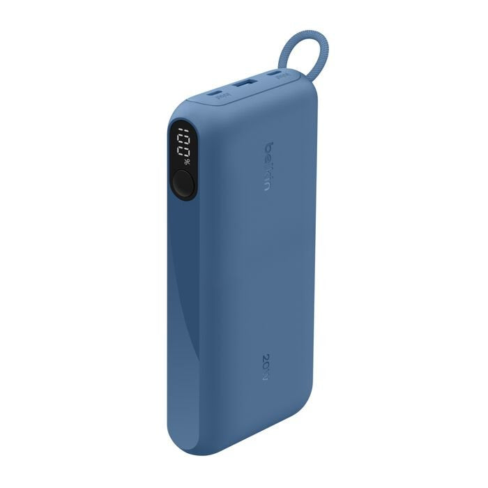 Belkin Powerbank Mit Display 20w 20.000mah Usb-C Blau Bpb028hqbl