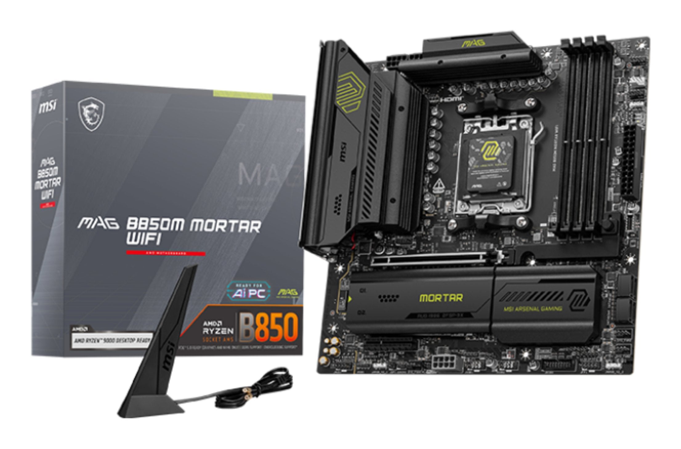 EAN 4711377321150 - MSI MAG B850M MORTAR WIFI placa base AMD B850 Zócalo AM5 micro ATX imagen 1