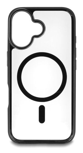 Schutzhülle Für Iphone 16 Kompatibel Mit Magsafe Transparent-Schwarz