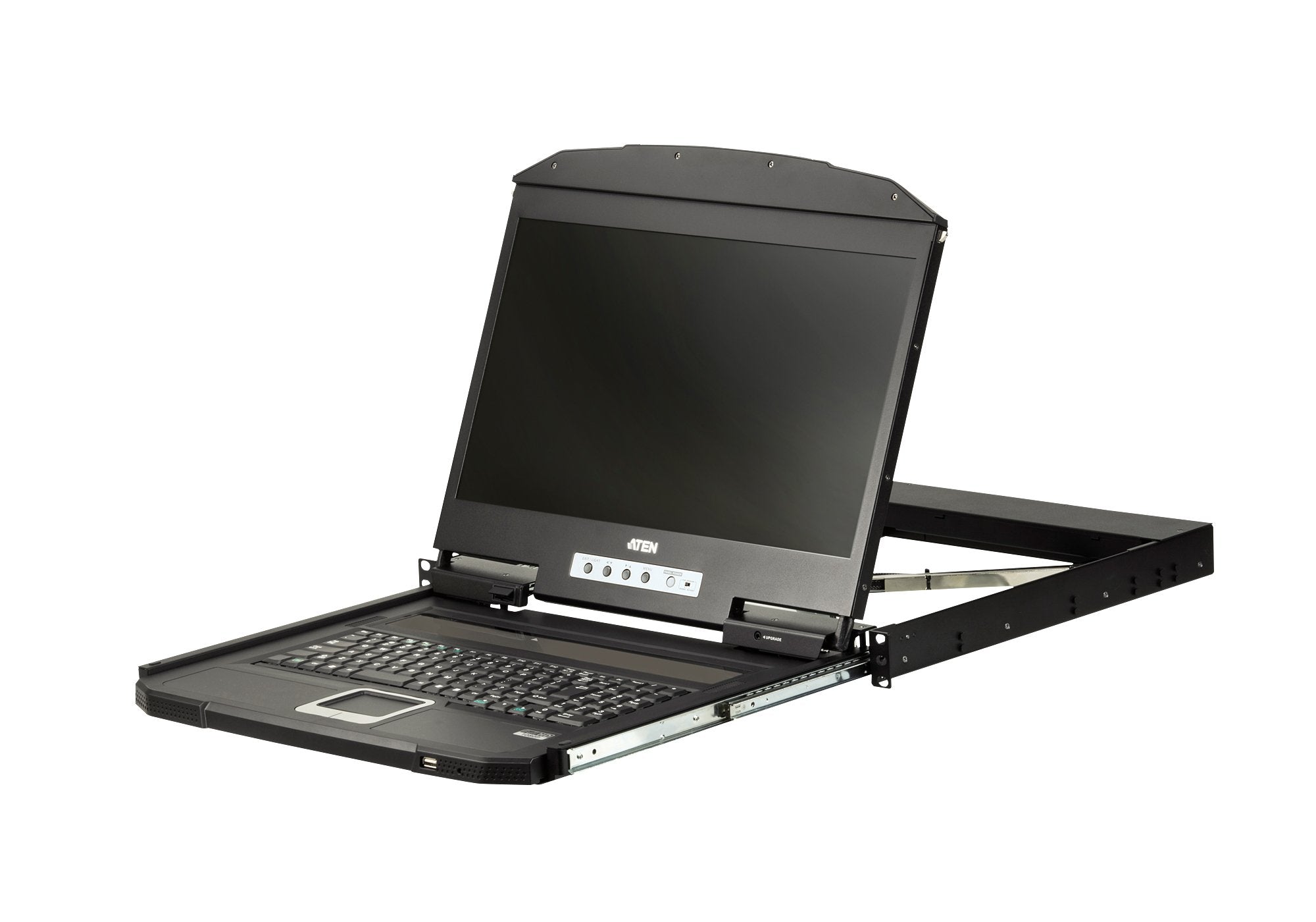 Aten 1u Ultra Short Depth Single Rail Widescreen Lcd Console (Usb / Vga)