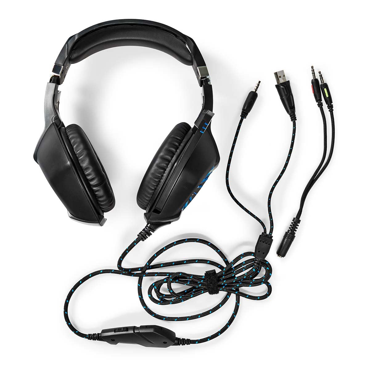 Nedis Auriculares Gaming Supraaural Stereousb Type-A / 2x 3.5 Mm/ Micrfono 2.20 M Led