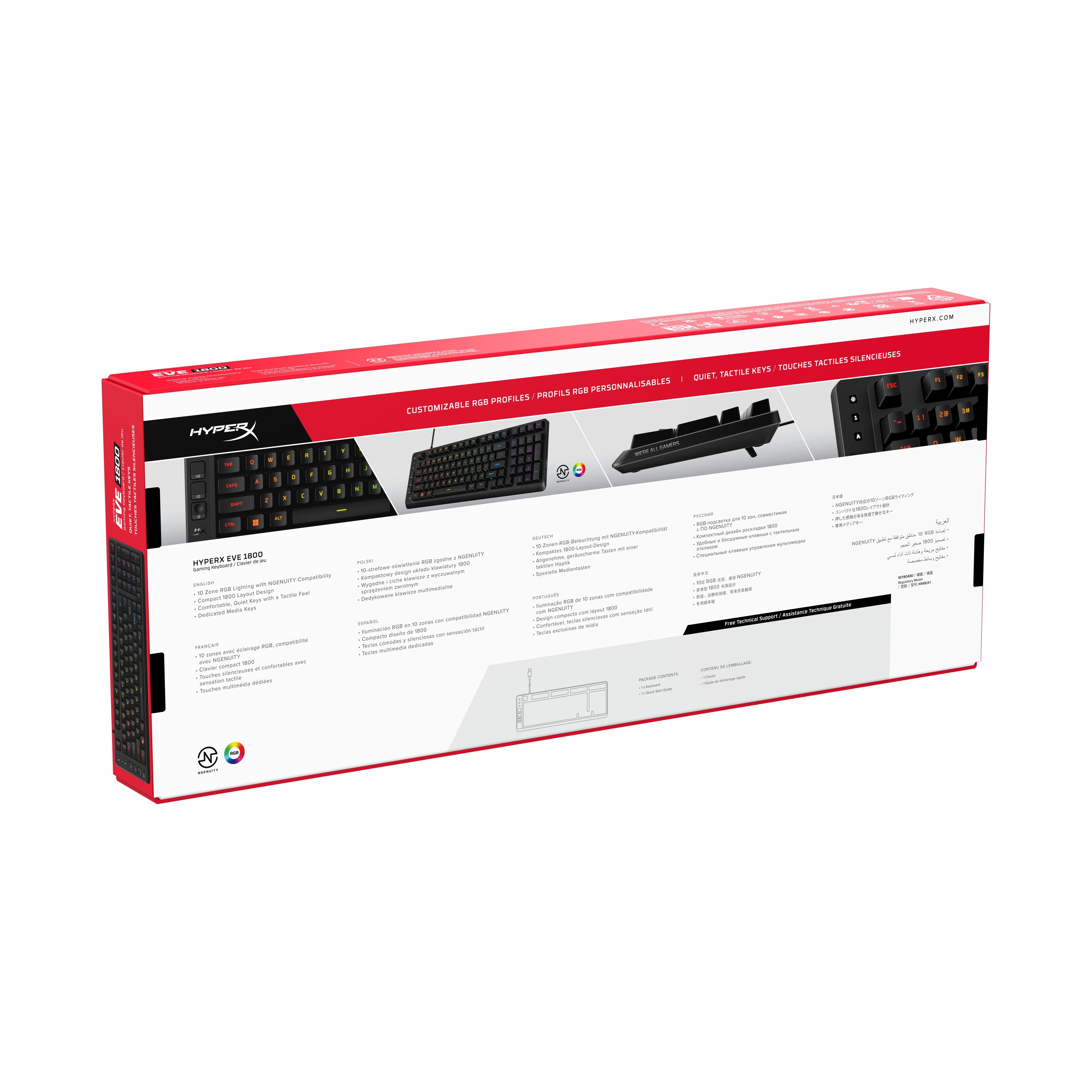EAN 0198990307855 - HyperX Eve 1800 teclado Juego USB Negro imagen 11