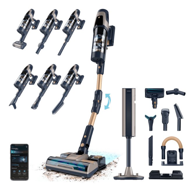 EAN 8435771930621 - Cecotec Conga Rockstar 11500 Odyssey Station Connected IA Aspiradora escoba 2 en 1 Batería Secar HEPA Sin imagen 7