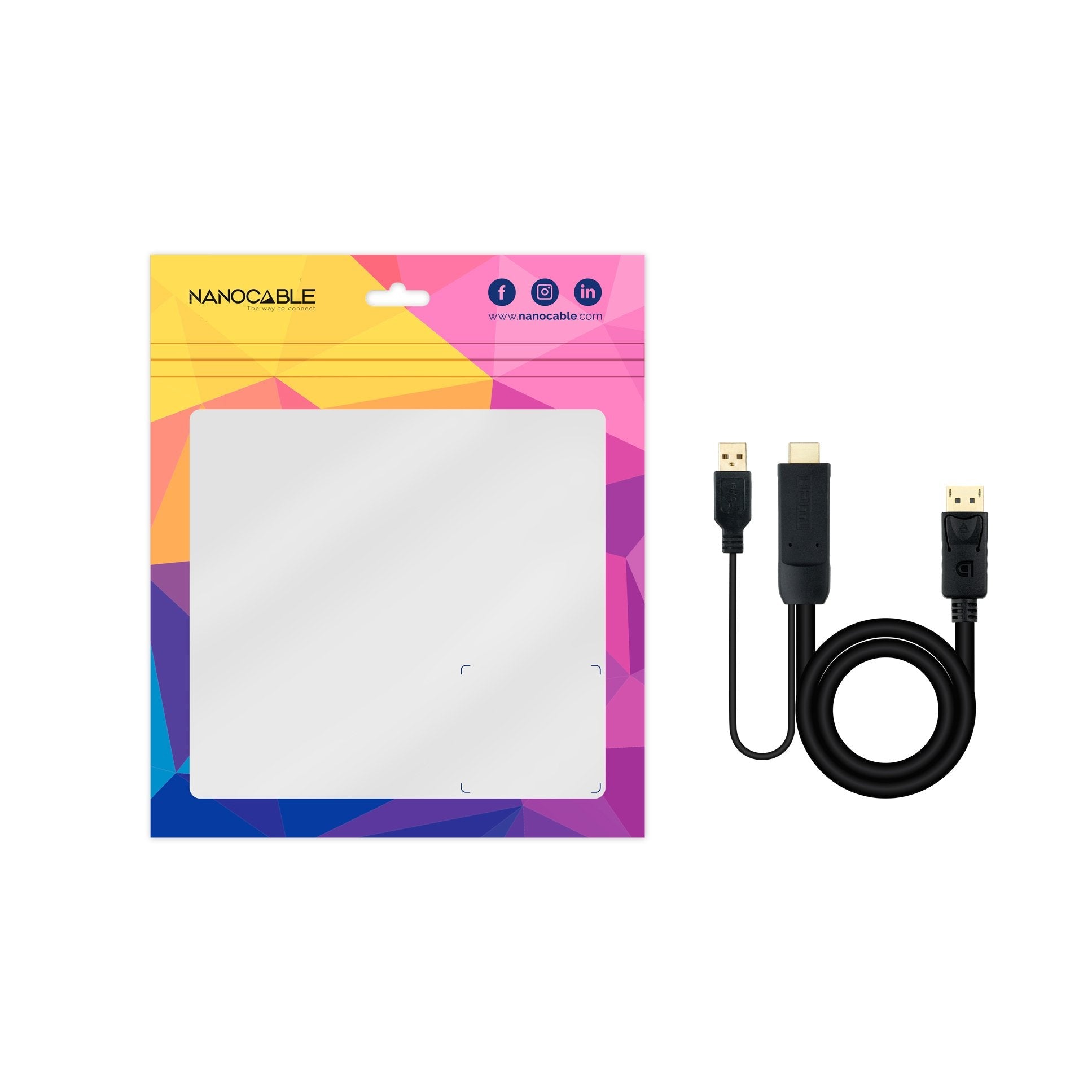 Cable Conversor Hdmi A Dp, Hdmi/M-Dp/M Negro 1.8 M