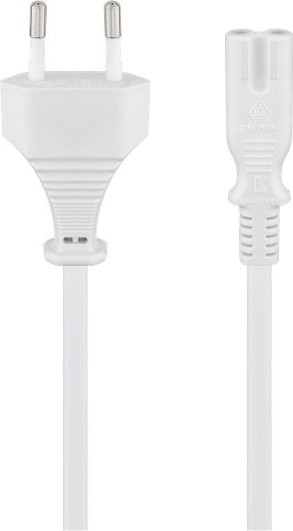 EAN 4040849513268 - Goobay 51326 cable de transmisión Blanco 1,5 m Enchufe tipo C C7 acoplador imagen 1
